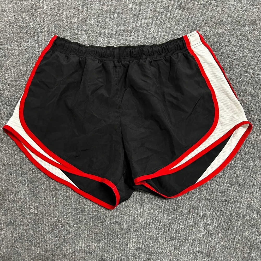 Nike Shorts Womens Size M Black Dri-Fit Running Mesh Trim Athletic Gym 48285